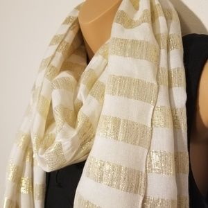 Cream and gold scarf